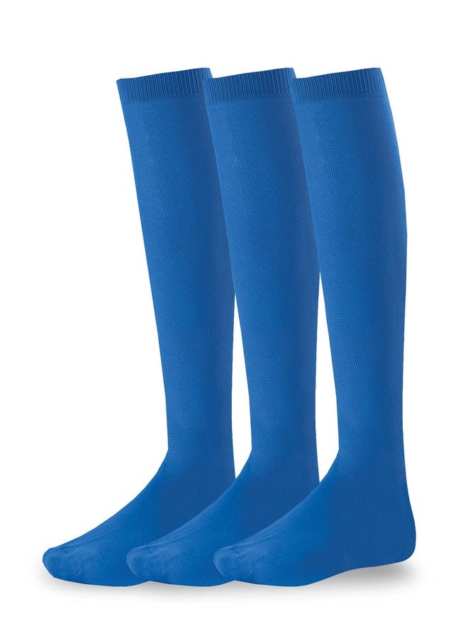 TeeHee Socks Youth to Adult Unisex Soccer Athletic Sports Team Cushion Socks 3-Pairs (Junior (7-9), Small Royal Blue) - Image 3